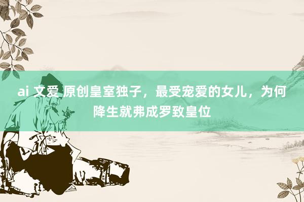 ai 文爱 原创皇室独子，最受宠爱的女儿，为何降生就弗成罗致皇位