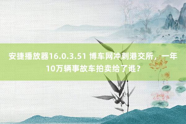 安捷播放器16.0.3.51 博车网冲刺港交所，一年10万辆事故车拍卖给了谁？